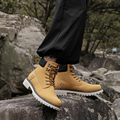 Image of Mens Snow Boots Fur Lined Hiking Boots Waterproof Anti-Slip Outdoor Climbing Shoes