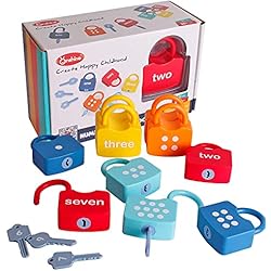 Candados Toy Bambebe Juguete de Cerradura y Llave para niños, Juguetes Montessori 2 3 4 5 años, Baby Sensorik Juguetes, Educativo Motricidad Fina Regalo para Niño Niña, Juegos Educativos niños 2 años