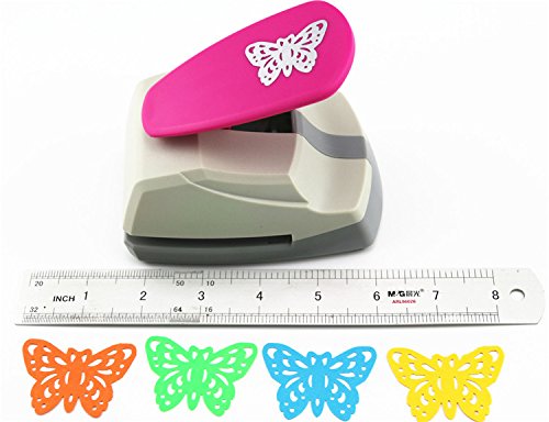 CADY Crafts Punch Paper Punches Creative Life Crafts Engraving Hole Punch 2-Inch -DIY Paper Punch for Card Scrapbooking Craft Punch Embossing Border School Supplies (Butterfly-2)