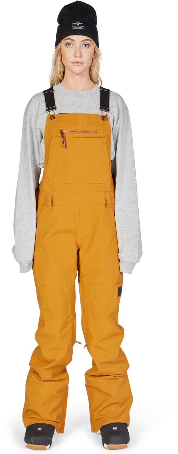 DC Crusade Bib Womens Snowboard Pants Cathay Spice Sz XS