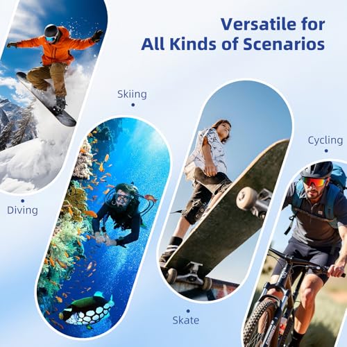 Image of 1080P Vlogging Camera - 64G Motorcycle Camera Mini Body Cam Waterproof Suitable for Biking Skiing Fishing Baseball Football Helmet Pets(Black)