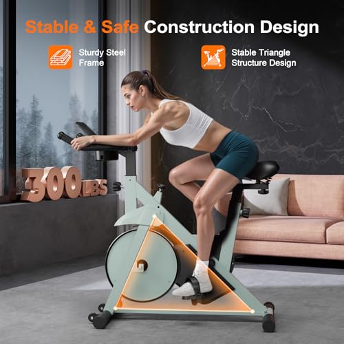 DeerRun Exerciser Bike, Adjustable Magnetic Resistance Indoor Stationary Bike,Fitness Stationary Bike Cycling Bike with Remote Control, Exercise Equipment for Home 300lbs Weight Capacity by DeerRun - Image 2