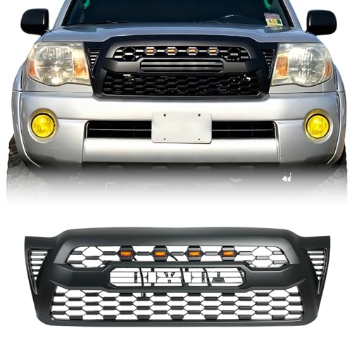 BDBO Front Grill for Toyota Tacoma 2005-2011 Matte Black