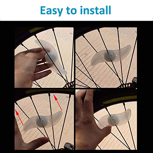Shineme 4Pcs Bike Wheel Lights Waterproof Spoke Bicycle Lights Wire Tyre Led Neon Light Lamp Bulb - Red Blue Green And Multi-Color Used For Safety And Warning(Ramdon Color) #TOP5