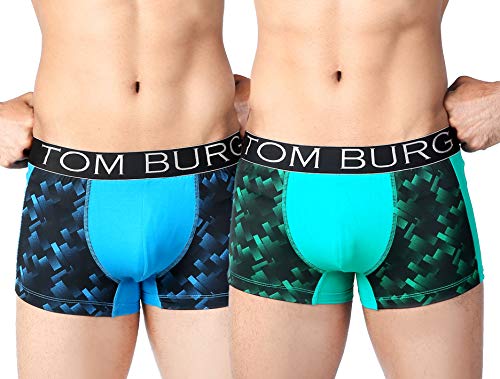 Image of TOM BURG Regular Cotton Designer Casual Smooth & Comfortable Trunks for Men (Pack of 2)