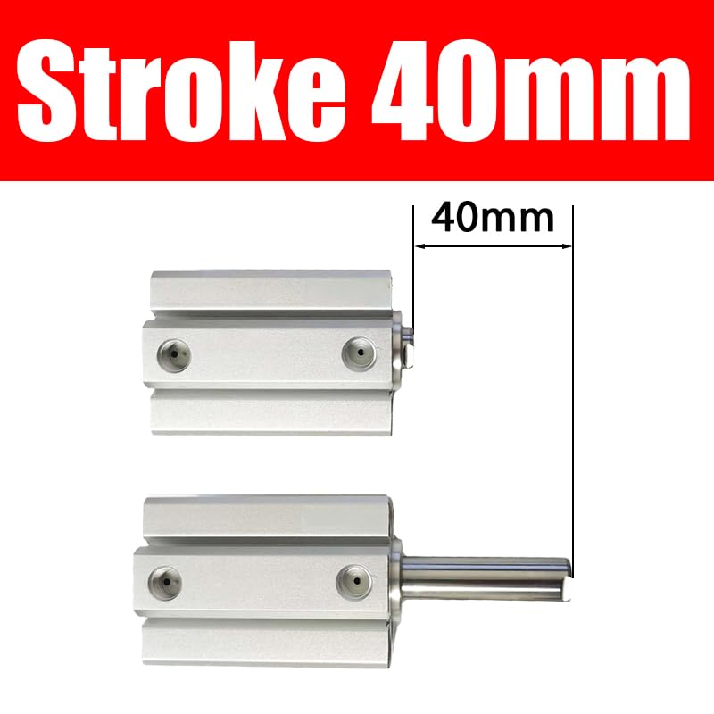 Cilindro compacto SDA25 de doble efecto, diámetro de 25 mm y carrera de 40 mm en aluminio 3