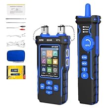 NF8508 Network Cable Tester with Optical Power Meter, Multifunctional Rechargeable Network Tool VFL, RJ11 RJ45/PoE Tester/CAT5 CAT6/NCV/10mw Visual Fault Locator/Length Measurement,Phone line Tracer