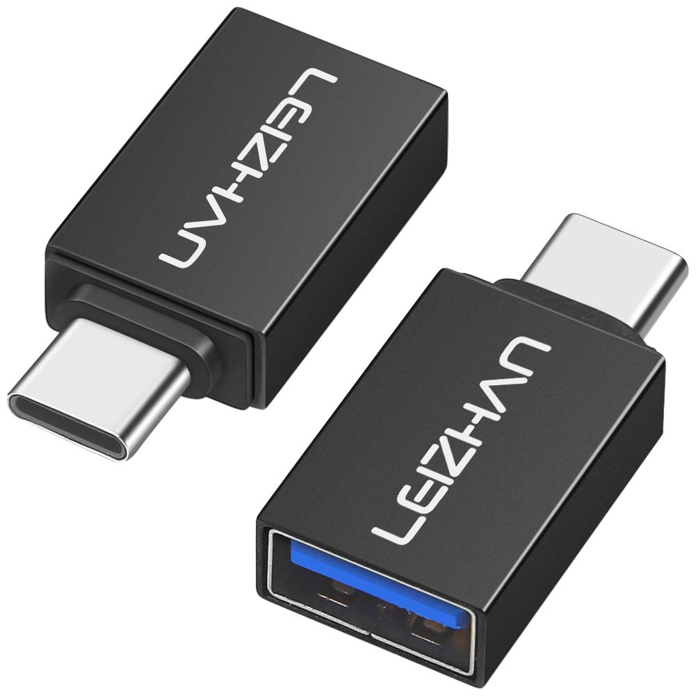Leizhan Set 4 Adattatori Da USB Type-C A USB 3.0 - Convertitore In Alluminio Per Dati, Compatibile Con MacBook, Samsung, Huawei - copertina