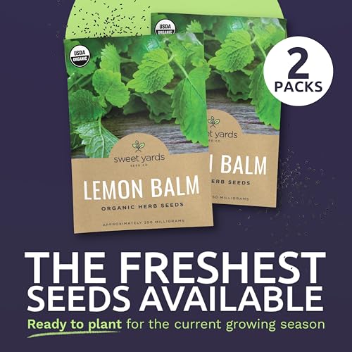 Sweet Yards Seed Co. Organic Lemon Balm – Two Seed Packets! – Approx. 682 Open Pollinated Non-GMO Herb Seeds - Image 5