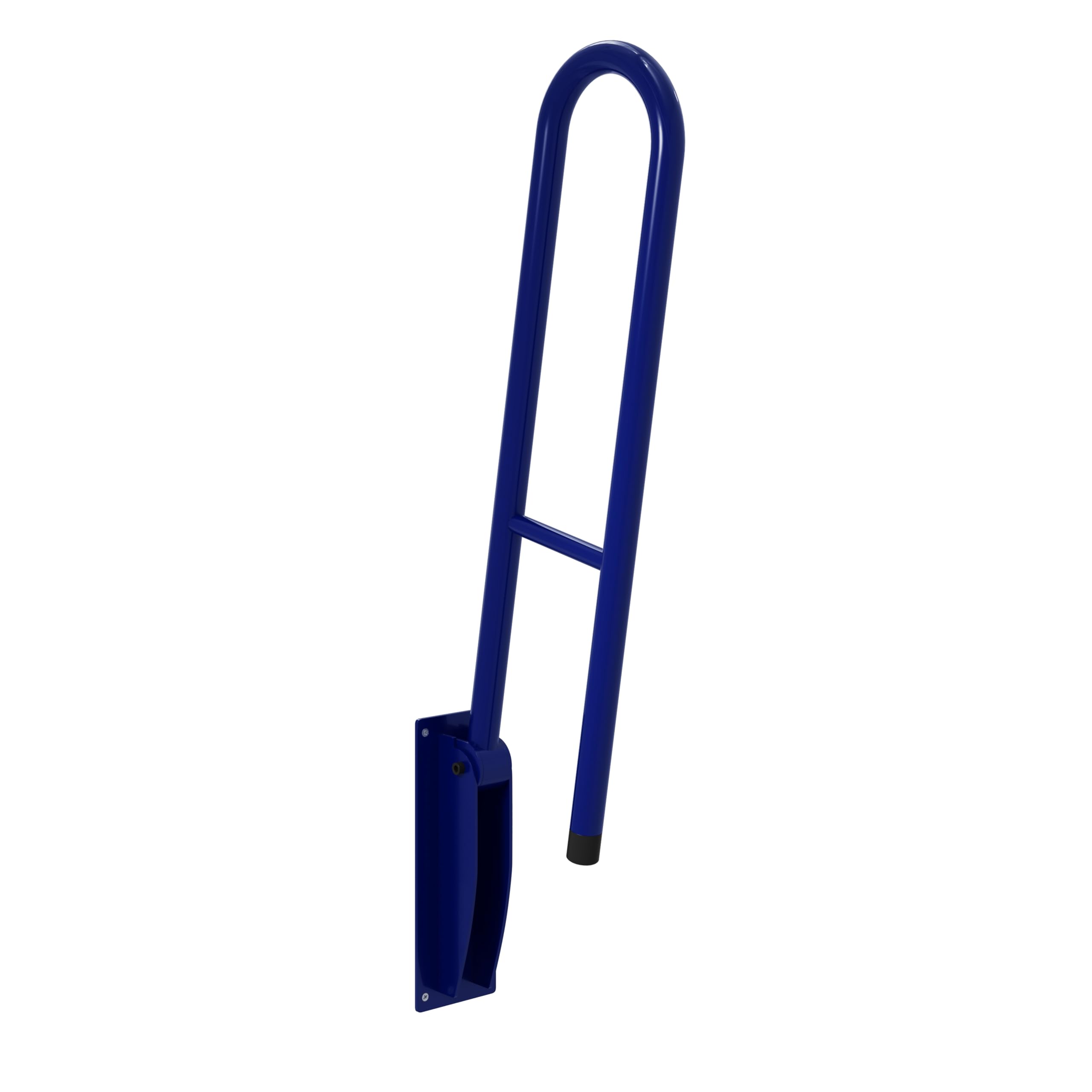 Flode Barra di sostegno pieghevole a parete, blu, per disabili e anziani, resistente, per bagno e WC