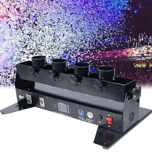 Macchina spara coriandoli Cannone spara coriandoli elettrico con DMX 512 wireless e telecomando, ideale per feste, matrimoni, concerti ed eventi speciali Effetti scenici