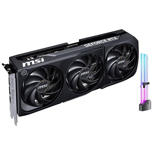 msi GeForce RTX 5070 Ti Shadow 3X OC Graphics Card, 16GB GDDR7, 28 Gbps, 256-bit, 1406 AI Tops, DLSS 4, AI Content Creation, Local LLM Inference, DP 2.1b x3, HDMI 2.1b, with GPU Holder