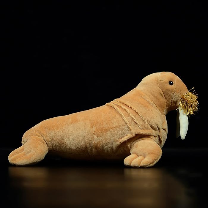 lilizzhoumax Walrus Plush Toy 30cm/12inch Cute Realistic Stuffed Wild Arctic Animals Super Soft Amphibians Home Decoration Perfect Playtime Companions Gift for Kids Boys Girls - Image 4