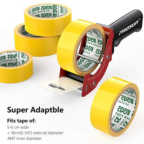 Handheld Klebebandabroller, mit extra Klinge Verpackung Karton Cutter, Paketklebeband Paketbandabroller Packband Paketband Papierklebeband Abroller Handabroller Kleberoller Klebebandspender,Rot