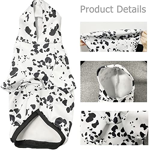 Dog Dalmatian Costume Dalmatian Print Dog Hoodie Pet Clothes Sweaters, Dog Sweater Hoodie Sweatshirts Pullover Cat Jackets Soft Cotton Coat For Large Medium Small Dogs Boy Girl (M-Medium) #TOP3