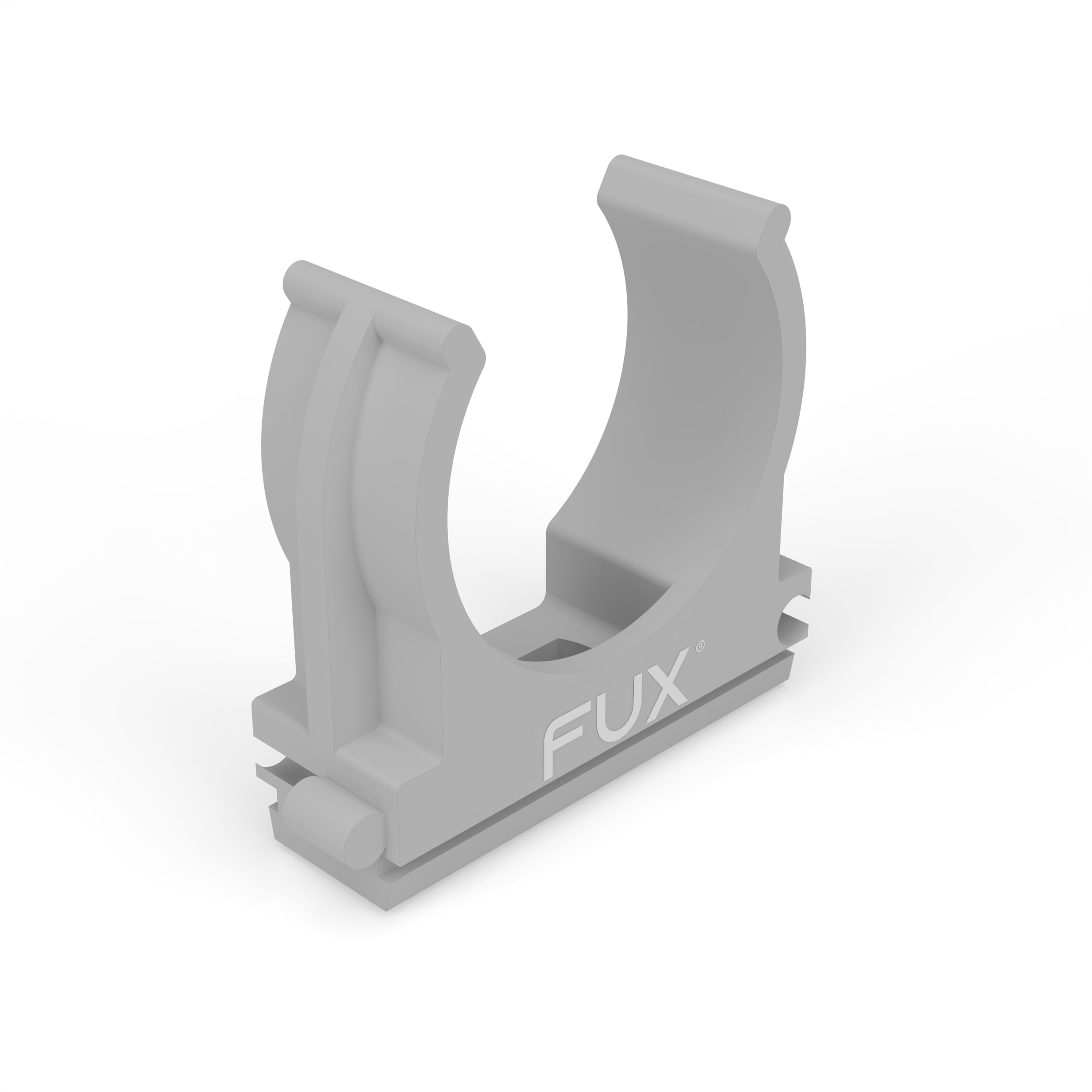 FUX 30 Stück Rohrschellen Klemmschellen M16-M50, 16mm-50mm Rohrhalterung Rohrclip Kunststoff für Isorohr, Stangenrohr, Kabel Leerrohr anreihbar und zum Festschrauben geeignet (M16, 16mm Lichtgrau)