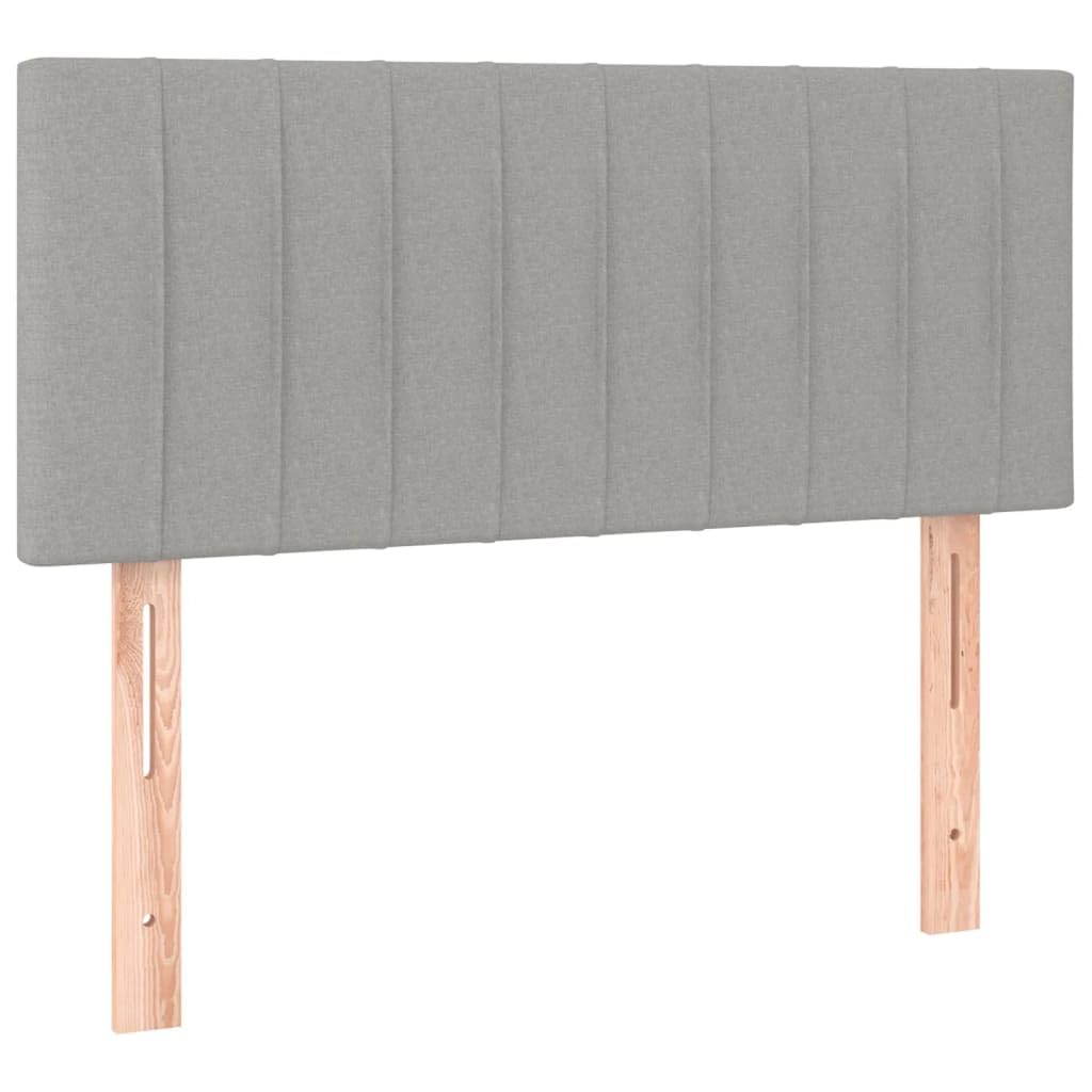 vidaXL Cabecero Tapizado Cama Dormitorio Antimancha Acolchado Protector Cubierto Elástico Funda Prueba Polvo de Tela Gris Claro 90x5x78/88 cm