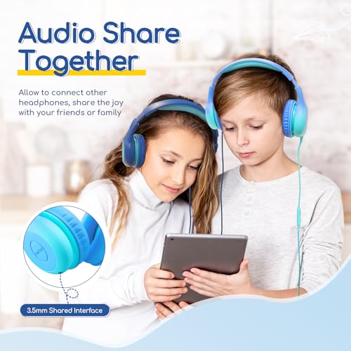 Image of EarFun K1 Kids Headphones Wired with Mic, USB Type C Headphones for Kids