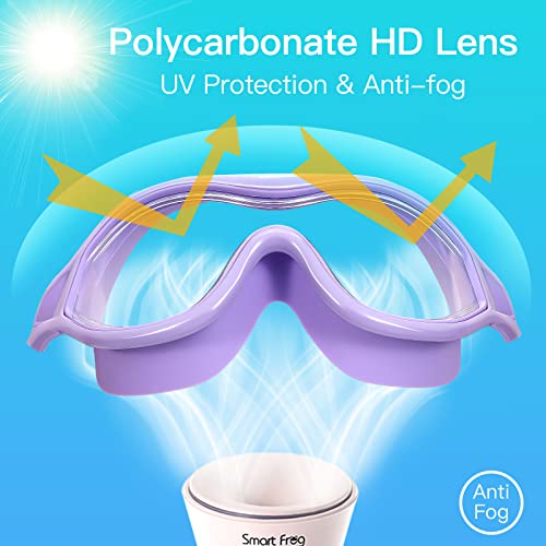 Image of Seago Swim Goggles Adult Youth Anti-Fog Wide Clear View Pool Goggles