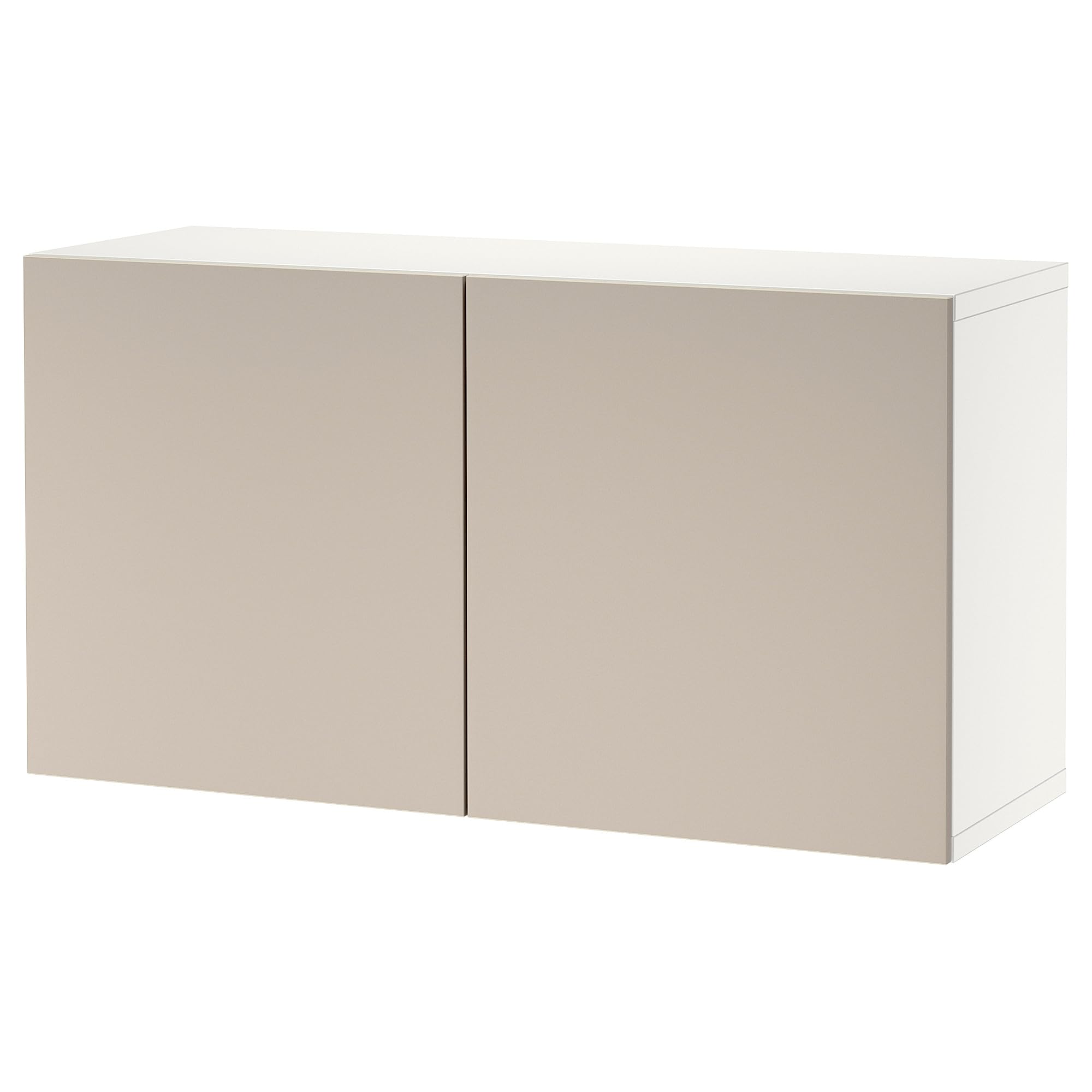 Étagère avec portes BESTÅ meuble rangement bas blanc 120 x 42 x 64 cm