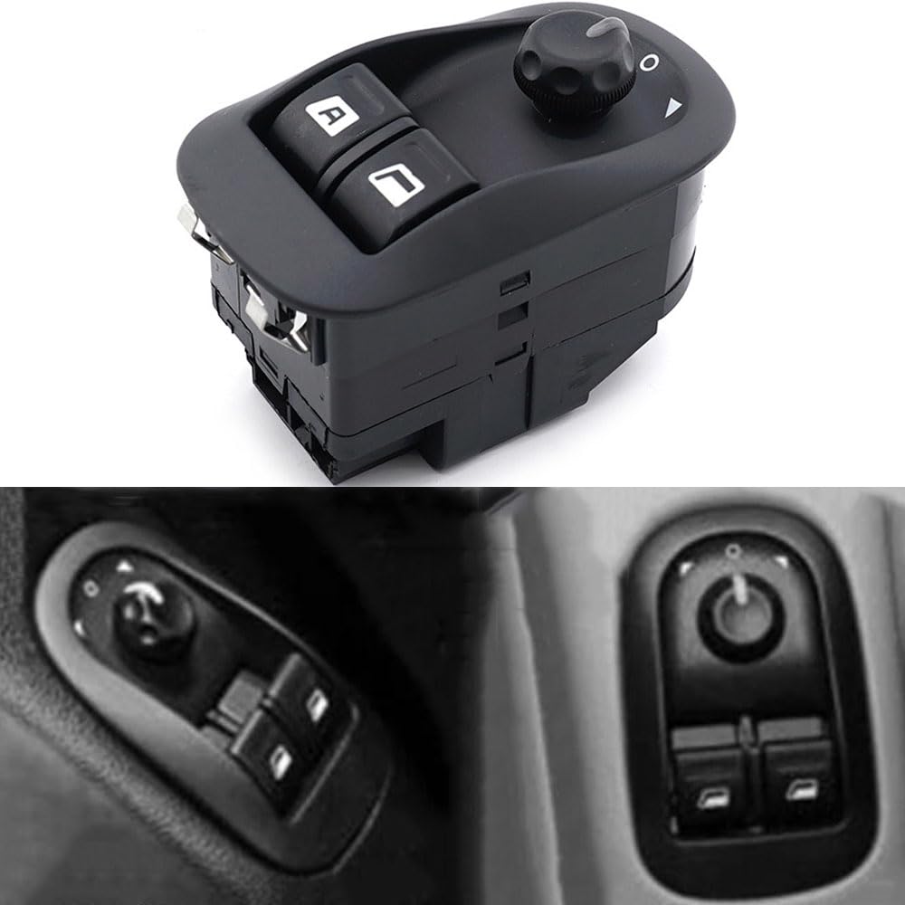 MFAOSHI 1PCS 17Pins Front Left Driver Side Master Electric Power Window Control Switch Button for Peugeot 206 306 6554.WA 6552.WP 96622541XT