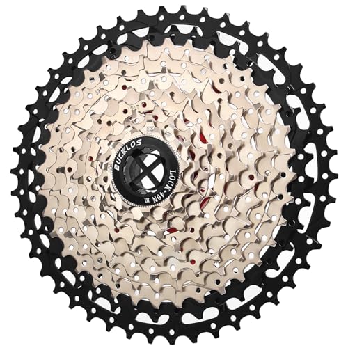 BUCKLOS 8/9/10/11/12 Speed Cassette Ultra-Light 11-25/28/32/34/36/40/42/46/50/52T Bike Cassette Fit Mountain Bike/Road Bike/XC/DH/AM Compatible with Shimano Sram HG Hub Driver