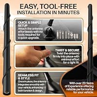 Votex Universal 8" Short Car Rubber Black Antenna Kit for Truck — image 5