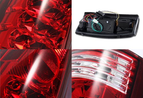 1988 - 1998 Chevy/GMC C10 Truck Chrome Housing Red Lens Altezza Style Rear Tail Lights
