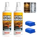 cioevantial BBQ Grill Cleaner Spray,Fast-Acting BBQ Grill Cleaning Spray for Outdoor,Heavy Duty Degreaser,Grill Degreaser For Outdoor Grill,Outdoor Use? 2PCS