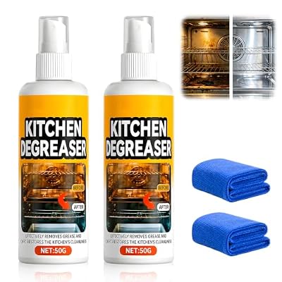 cioevantial BBQ Grill Cleaner Spray,Fast-Acting BBQ Grill Cleaning Spray for Outdoor,Heavy Duty Degreaser,Grill Degreaser For Outdoor Grill,Outdoor Use? 2PCS