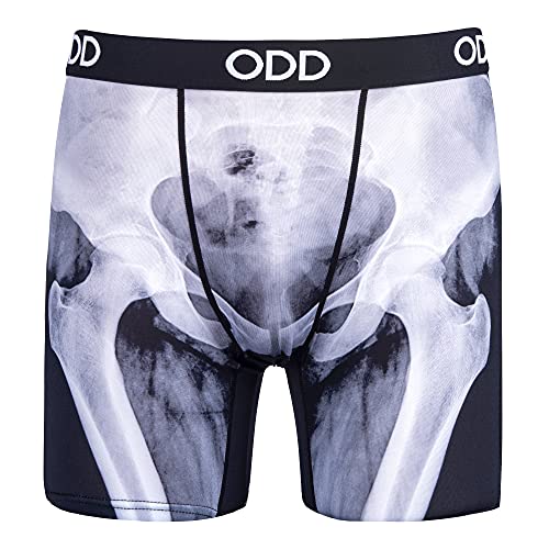 Odd Sox, X Ray, Men's Boxer Briefs, Funny Skeletal Bone Print Underwear