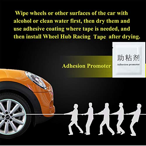 Laser Reflective Copyrighted Safety Rim Tapes 18\" Wheel Hub Racing Stripe Wheel Accent Rim Slip Wheel Moulding Trim Tape Stripes(Rim Size for Car Sports Bikes Motorcycle) for 4 Wheel enought
