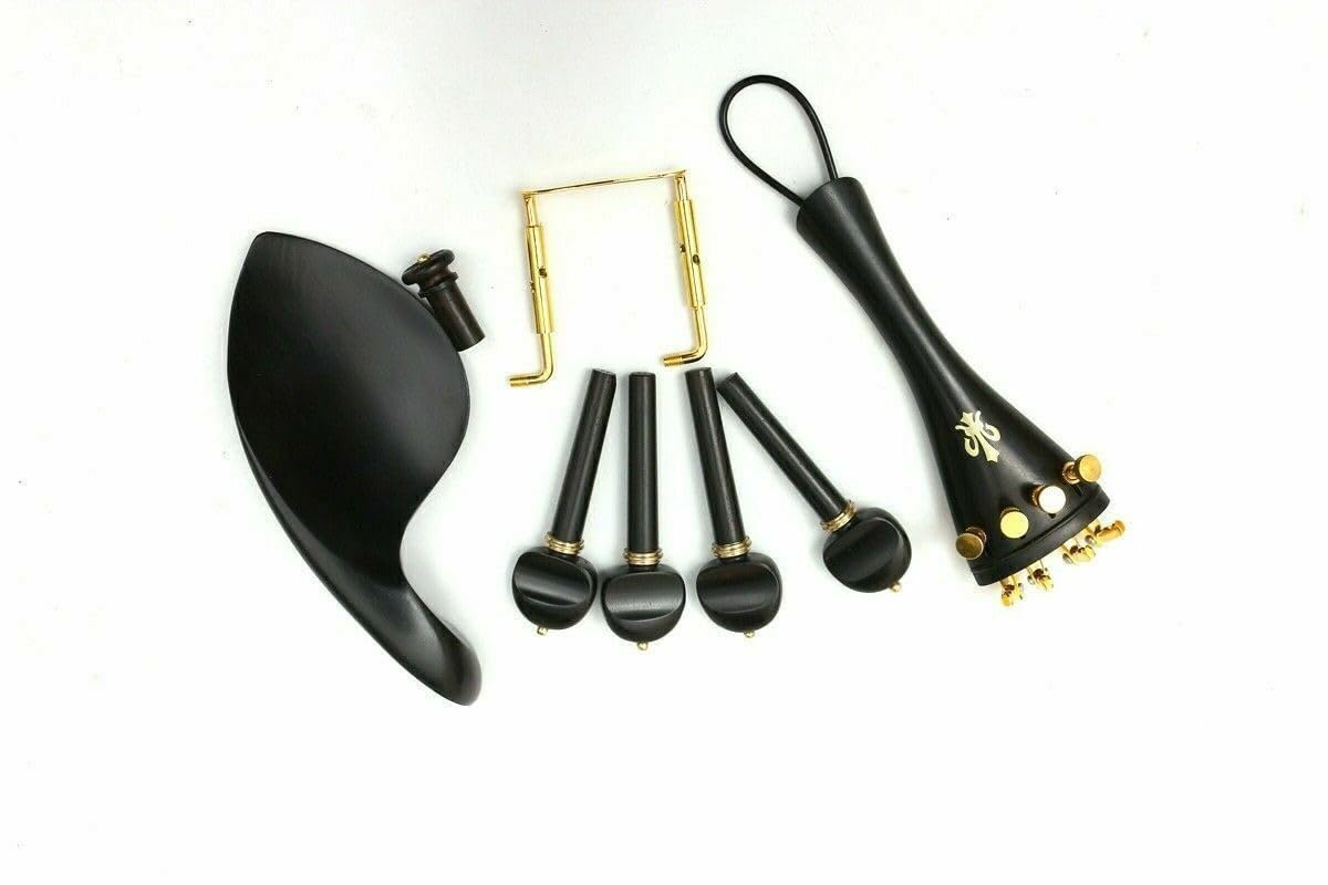 Kit 15 Pièces Pour Violon 4/4 - Cordier, Chevalet, Chevilles...