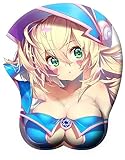 JYTYHH Yu-Gi-Oh Duel Monsters Black Magician Girl 3D Mouse Pad 3D Anime Mouse Pad with Gel Wrist Support for Office, Computer, Laptop 3D Mouse Pad Mat