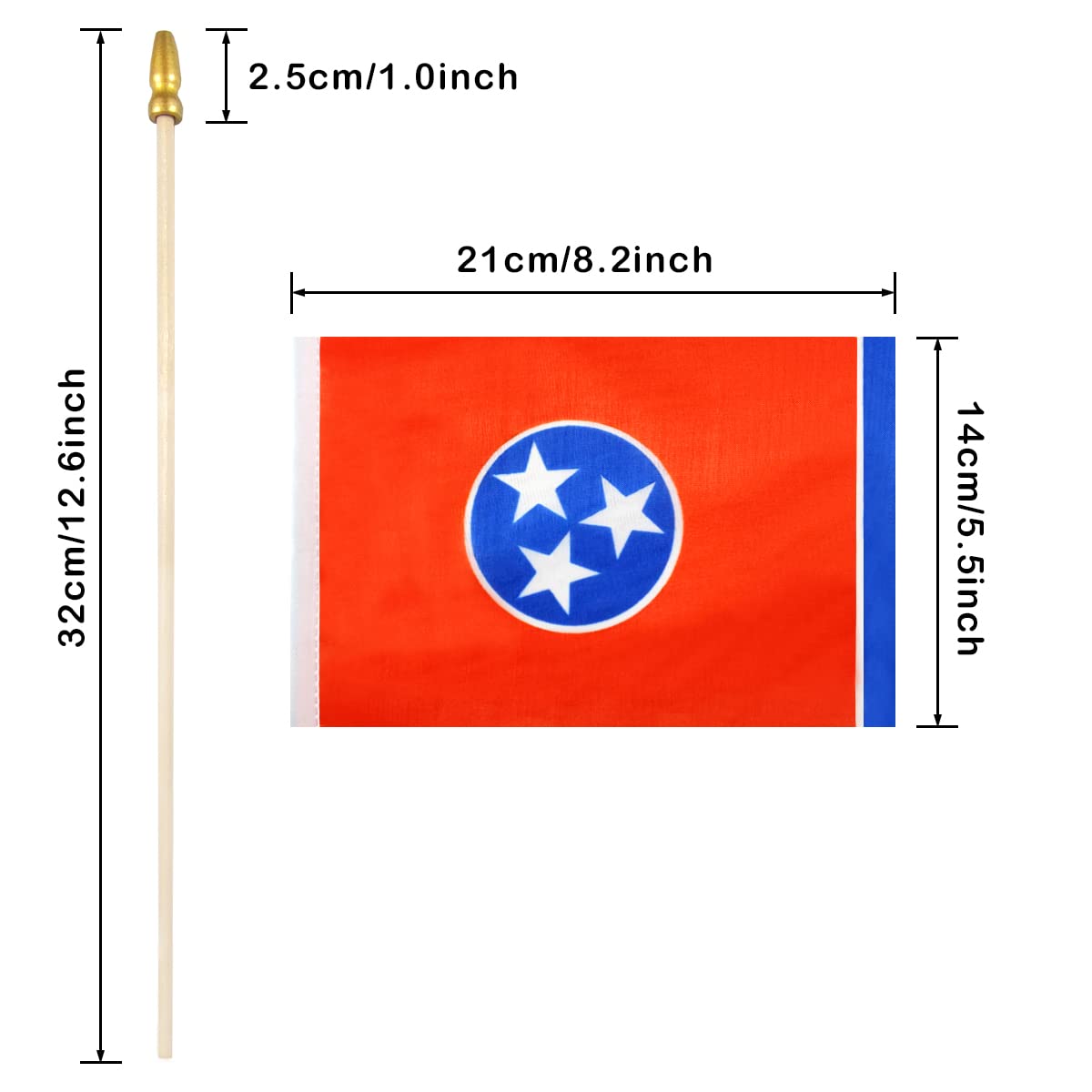 50 Banderas De Palo Mexicana Bandera De Mano México 21x14cm | Meses Sin