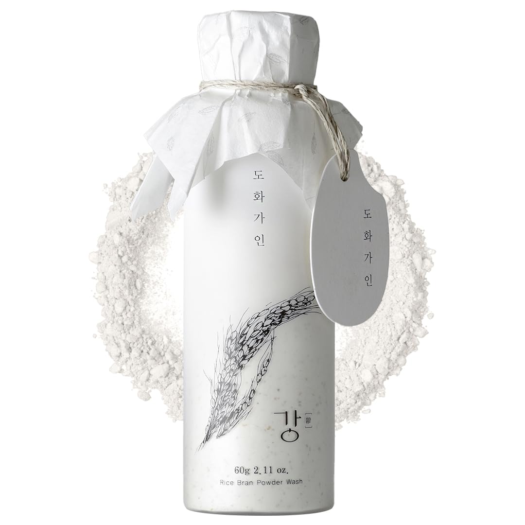 House of DohwaRice Bran Powder Wash | Mild Exfoliating Face Wash for Sensitive Skin | Vegan Enzyme Face Scrubber & Exfoliator for Sebum Control – Product of Korea | 60 g (2.1 oz)