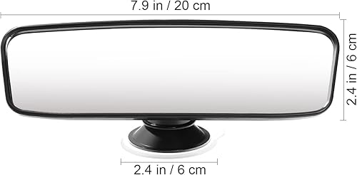 Miniatura 8 de Veemoon Espejo de repuesto para parabrisas ancho, antinegro, espejo grande deslumbrante de cm, elimina la prueba H, espejo trasero azul para