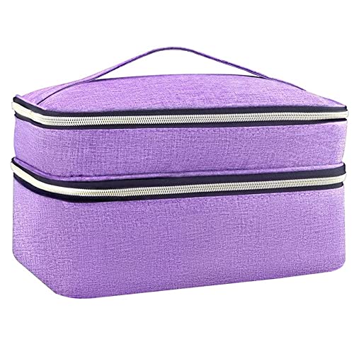 Lrtzizy Sewing Supplies Organizer Bag, Double-Layer Sewing Box Organizer Accessories Storage Bag,B