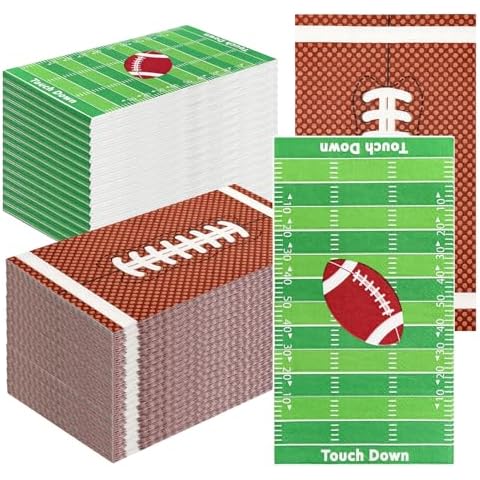 FALIZIFU 50 Pcs Football Party Napkins Cover