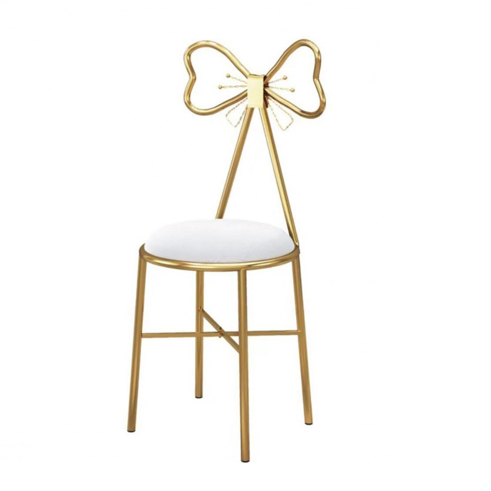 Pink Vanity Chair - Girls Best Gift Dressing Table Stool Velvet Vanity Table Chair With Lovely Bowknot High Backrest Comfortable Makeup Chair For Girls Room,Clothing Store,Dressing Room (Color : Whit