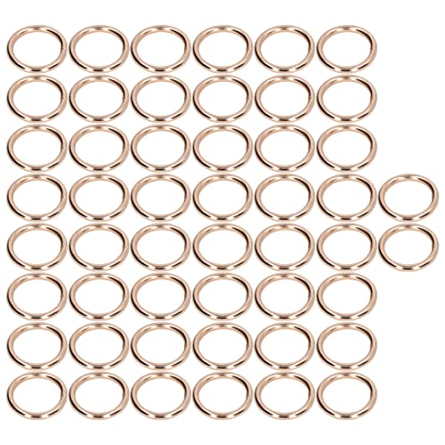 Anillos de metal exquisitos con acabado galvanizado color oro, pack de 50 unidades robustas 2