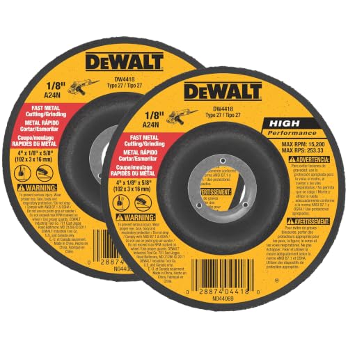 DEWALT General Purpose Metal Cutting Wheel, 4" x 1/8" x 5/8" (DW4418) (Pack of 2) - image 1