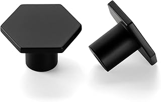 LONTAN 4 Pack Black Door Knobs for Cupboards Black Drawer Knobs Vintage Kitchen Door Knobs Cupboard Knobs Cabinet Knobs Cupboard Door Knobs Wardrobe Knobs Black Cabinet Knobs Wardrobe Door Knobs