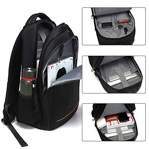Travel Business Laptop Backpack for Mens，Fits 15.6 Inch Computer and Notebook with USB Charging Port