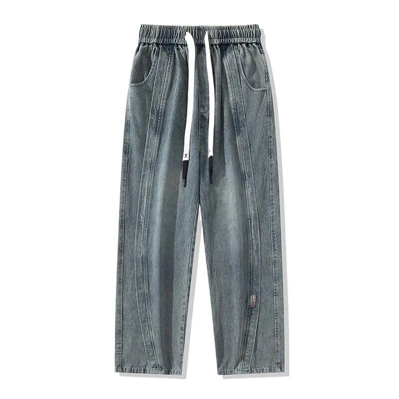 Autumn Wide Leg Jean Pants Men Trousers Loose Casual Jeans Pants
