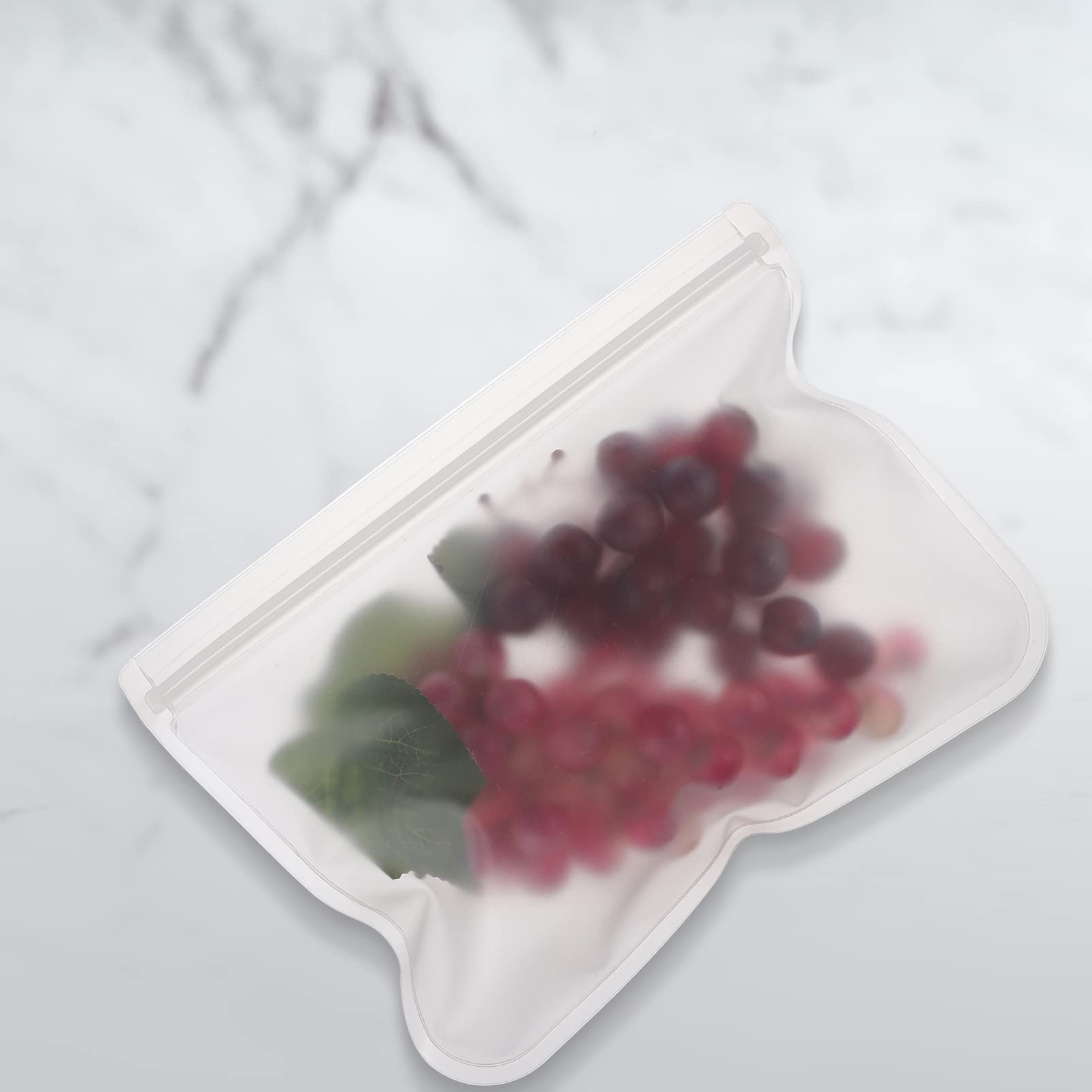 Cabilock 10 Sacchetti Riutilizzabili per Alimenti Impermeabili e Sigillati per Carne Frutta e Snacks Confezione da 10 Pezzi per Conservazione in Frigorifero