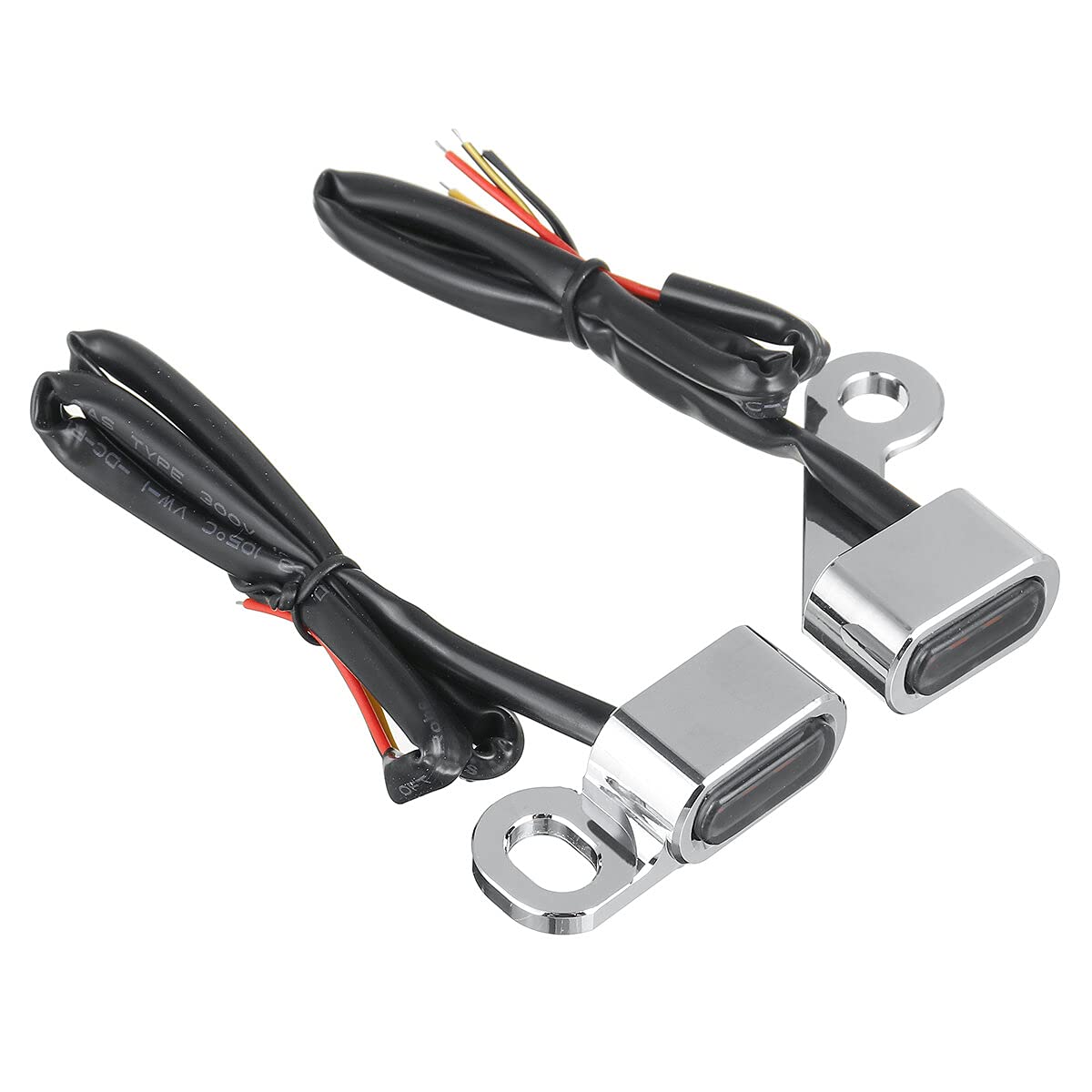 2Szt 12V Motocykl Amber Led Mini Kierunkowskaz Kierunkowskaz Lampa Do Jazdy Harley - Czarny
