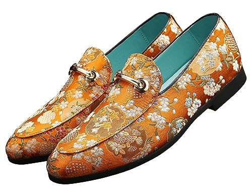 Loafers for Men Slip On Moccasins Smoking Slipper Embroidery Luxury Satin Casual Wedding Prom Dress Shoes