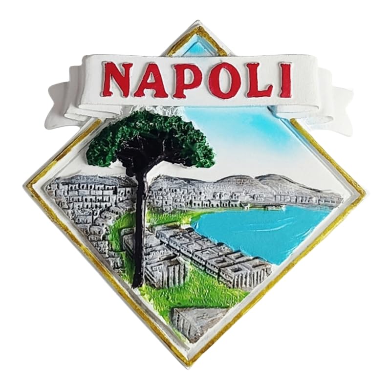 Imán decorativo para nevera Napoli Italy 3D miniatura 5