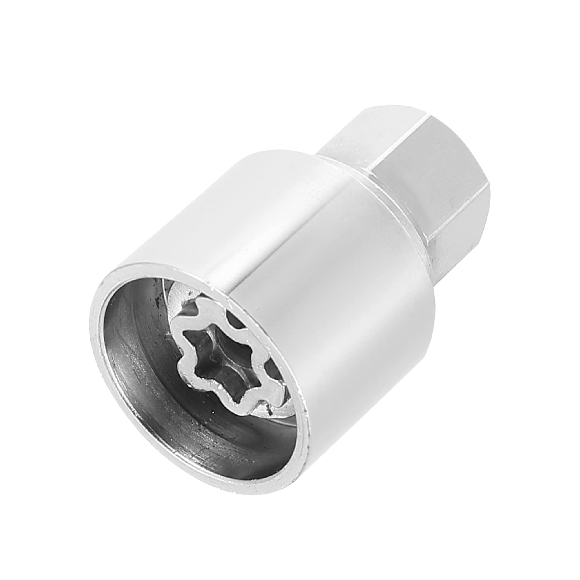 X AUTOHAUX Vis Antivol de Roue, Clé de Démontage pour VW Touareg | Pour VW Scirocco, Magotan, Phaeton, Tiguan, Couleur Argenté, Matière Métal, Dimension 4.1x2.9cm H*P, Diamètre Interne 2.4cm